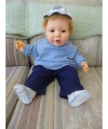 Hasbro 1984 Judith Turner Real Baby Doll dressed as boy - $25.80 CAD