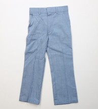 Vintage 70s Streetwear Toddler Boys 5T Wool Chambray Wide Leg Chino Pant... - $34.60