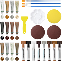 Wood Repair Kit 12 Color Filler 8 Markers Fix Scratches Holes Floors Cab... - $25.72