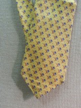 Teo Grimaldi Milano Neck Tie/Necktie Silk yellow floral lavender orange ... - $8.09