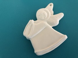 O1 - Angel Ornament Ceramic Bisque Ready-to-Paint, You Paint - £2.19 GBP