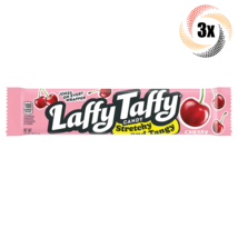 3x Bars Laffy Taffy Cherry Flavor Stretchy &amp; Tangy Candy | 1.5oz | Fast Shipping - £10.11 GBP