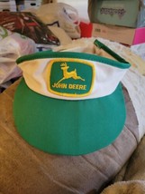 Vintage John Deere Patch Visor/Hat White And Green - £12.68 GBP