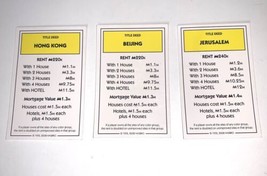 Monopoly Here &amp; Now World Edition Board Game Complete Yellow Title Deed Cards - £7.66 GBP