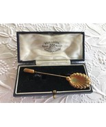 Nice Vintage Condition Miriam Haskell Gilt Metal Lapel Pin - $63.75