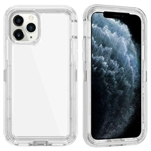 Transparent Heavy Duty Case w/Clip CLEAR For iPhone 13 Pro - £6.73 GBP