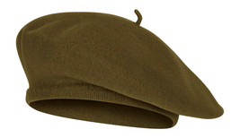 Top Headwear Wool Blend French Bohemian Beret Color Hunter Green - $20.00