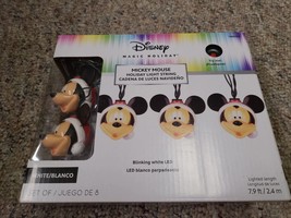 Disney Magic Holiday Blinking Mickey Mouse LED Light String 4982015 NEW NIB - £22.54 GBP