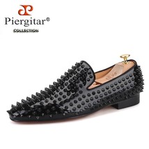 new handmade men loafers with black spikes fashion party and prom men&#39;s smoking  - £222.84 GBP
