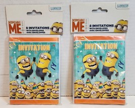 DESPICABLE ME Minion Made Invitations 2 Packs of 8 with Envelopes New, Sealed - £7.62 GBP