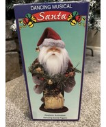 Jingle Bell Animated Musical Dancing Santa Claus Vintage 15&quot; Tall - $655.97 MXN