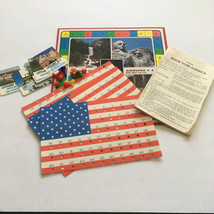 Vintage various game pieces for  Know your America rule book board movers flags  - £16.03 GBP