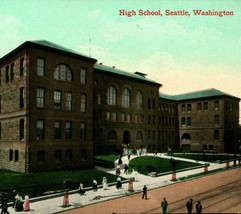 Broadway High School Seattle Washington WA UNP 1DB Postcard T14 - £8.11 GBP