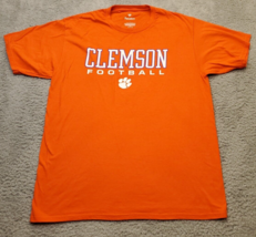 NCAA Clemson Tigers Fanatics T Shirt Football Unisex L Orange Cotton Cre... - $17.21