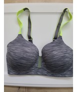 Maidenform One Fab Fit Litely Padded Bra Size 34d Grey TShirt neon new - $11.75