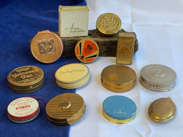 Vtg Woman&#39;s Compact Lot Rouge Face Powder Cosmetic Makeup Cases - £156.41 GBP