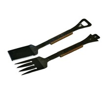 VTG Vernco BBQ Grill Set Chef-Tong Fork Spatula Bottle Opener Japan Stai... - $19.14