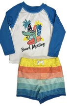 Wonder Nation ~ Toddler Boys&#39; 2T ~ Rashguard Swim Set ~ 2-Piece ~ Top &amp; Trunks - £11.71 GBP