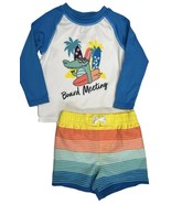 Wonder Nation ~ Toddler Boys&#39; 2T ~ Rashguard Swim Set ~ 2-Piece ~ Top &amp; ... - $14.96