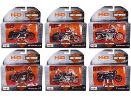 Harley-Davidson Motorcycles 6 piece Set Series 41 1/18 Diecast Models by Maisto - £68.30 GBP