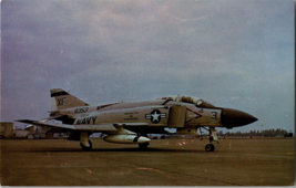 Vtg Postcard McDonnell Douglas F-4J &quot;Phantom&quot; II, US Navy Aircraft - £5.88 GBP