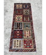 2x5 Garden Design Runner Rug - Red Afghan Oriental Runner - $268.00