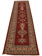 2 ft 6 in x 9 ft Red Rug Kazak 32 x 113 in Dragon Motif Genuine Hand-kno... - £578.49 GBP