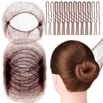 20PCS Hair Net Invisible and 40PCS U Shaped Hair Pins Set - £7.68 GBP