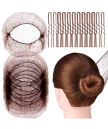 20PCS Hair Net Invisible and 40PCS U Shaped Hair Pins Set - £7.56 GBP