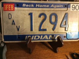 Vintage Indiana License Plate -  - Single Plate  1990 DAV Plate! - $28.79