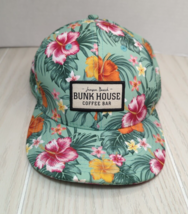 Jensen Beach Bunk House Coffee Bar snapback hat cap green pink flowers t... - £11.47 GBP