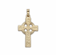 14K White Celtic Knot Cross Pendant Necklace - £327.72 GBP
