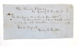 Antique Ephemera 1850 Receipt for Payment James Chaney Merchant Paper - $23.00