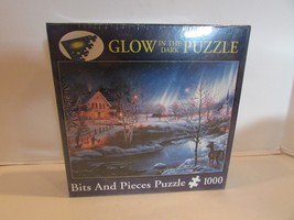 Bits and Pieces All is Bright Glow in the Dark 1000 Pc Puzzle Sealed New... - $14.80