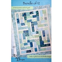 Bundle of 12 Quilt Pattern by Amelie Scott Fat Quarter Friendly Makes 3 Quilts - £7.02 GBP