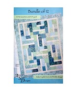 Bundle of 12 Quilt Pattern by Amelie Scott Fat Quarter Friendly Makes 3 ... - £7.10 GBP