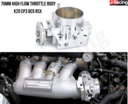 70MM High Flow Billet Throttle Body K20 K20A For Integra Rsx DC5 Civic EP3 - £79.23 GBP