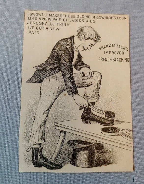 Primary image for Victorian Trade Card 1880s Frank Millers French Blacking