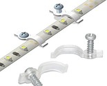 100 Pack Strip Light Mounting Brackets,Fixing Clips,One-Side Fixing,100 ... - $12.99