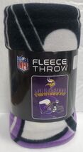 Minnesota Vikings 50&quot; by 60&quot; Helmet Fleece Throw Blanket - NFL - $20.47 CAD