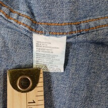 Vintage Plains Western Wear Pearl Snaps Shirt Men's Large Blue Denim Long Sleeve image 4