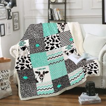 Cow Print Blanket Cow Decor Bedding Throw Blanket For Girl Women, 50&quot;X 60&quot;,Cow3 - £26.37 GBP