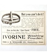 1897 Ivorine Soap Star Puzzle Gift Advertisement Victorian Detergent ADB... - $368.72 MXN