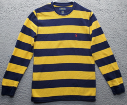 Polo Ralph Lauren Sleepwear Shirt Men&#39;s M Multi Striped Crew Neck Long S... - $29.52