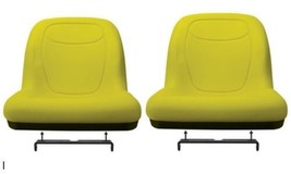 John Deere Gator Pair (2) Yellow Seats Fit CS and CX With Bracket to Tip... - $249.98