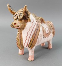 Torito De Pucara Vintage Peruvian Handmade Pottery Toro Bull Vessel Figurine - £149.13 GBP