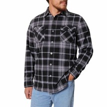 Freedom Foundry Men&#39;s Plaid Fleece Shirt Comfort Fit , Black ,Medium - $19.79