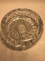 American Brilliant Cut Glass Ashtray Candy Dish Vintage Mid Century 7.5 Inch - £37.57 GBP