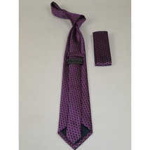 Men's Woven Tie Hankie Set J.Valintin Private Collection R35 Purple Dots image 2