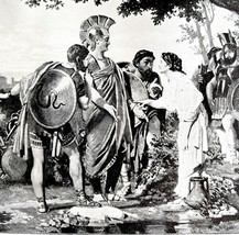 Tarpeia Bargains With Sabines Treachery 1913 Plate Print 2 Page History ... - $39.99